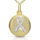 Elle Round Hope Ribbon Pendant GENEVIVE