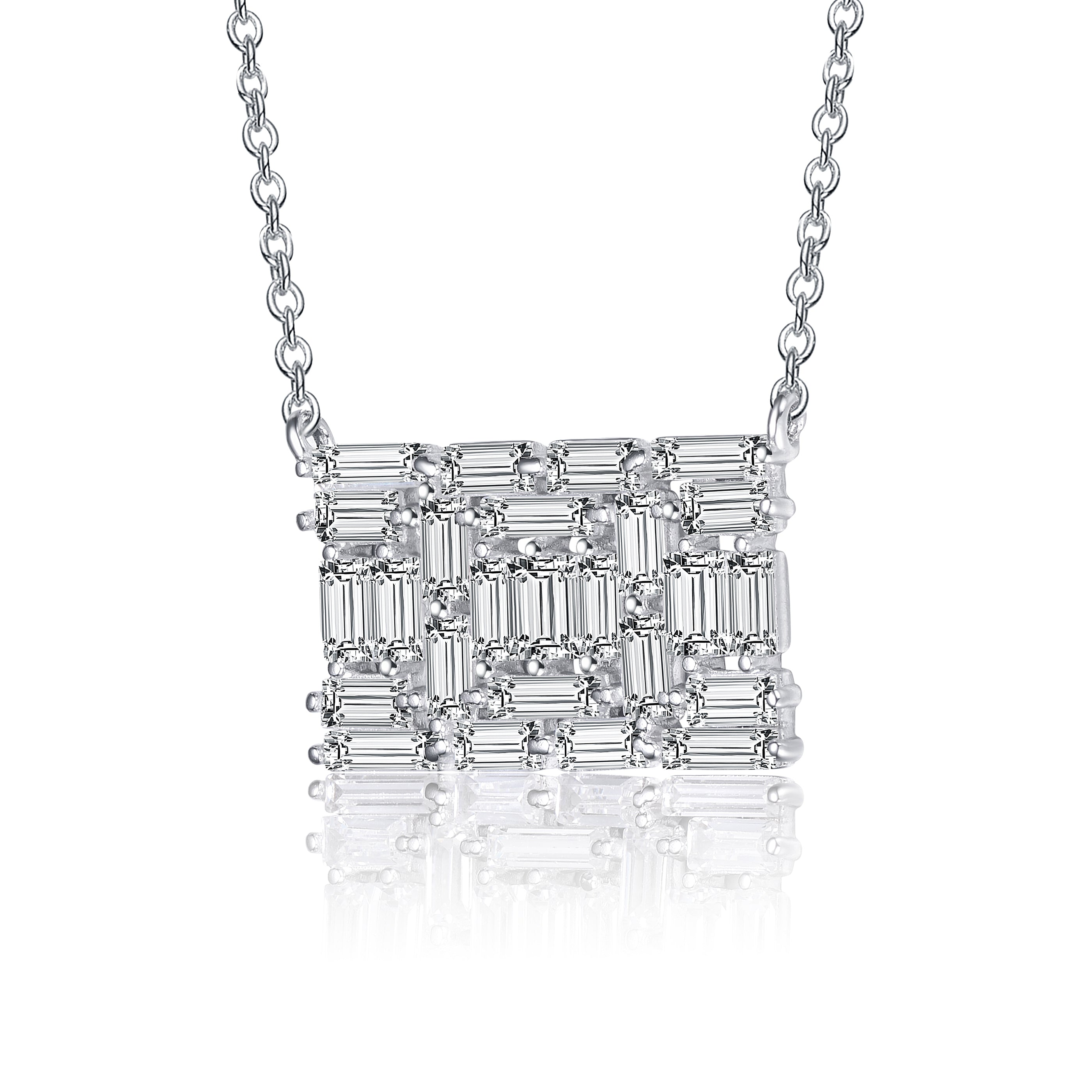 Deco Geometric Rectangle Necklace GENEVIVE