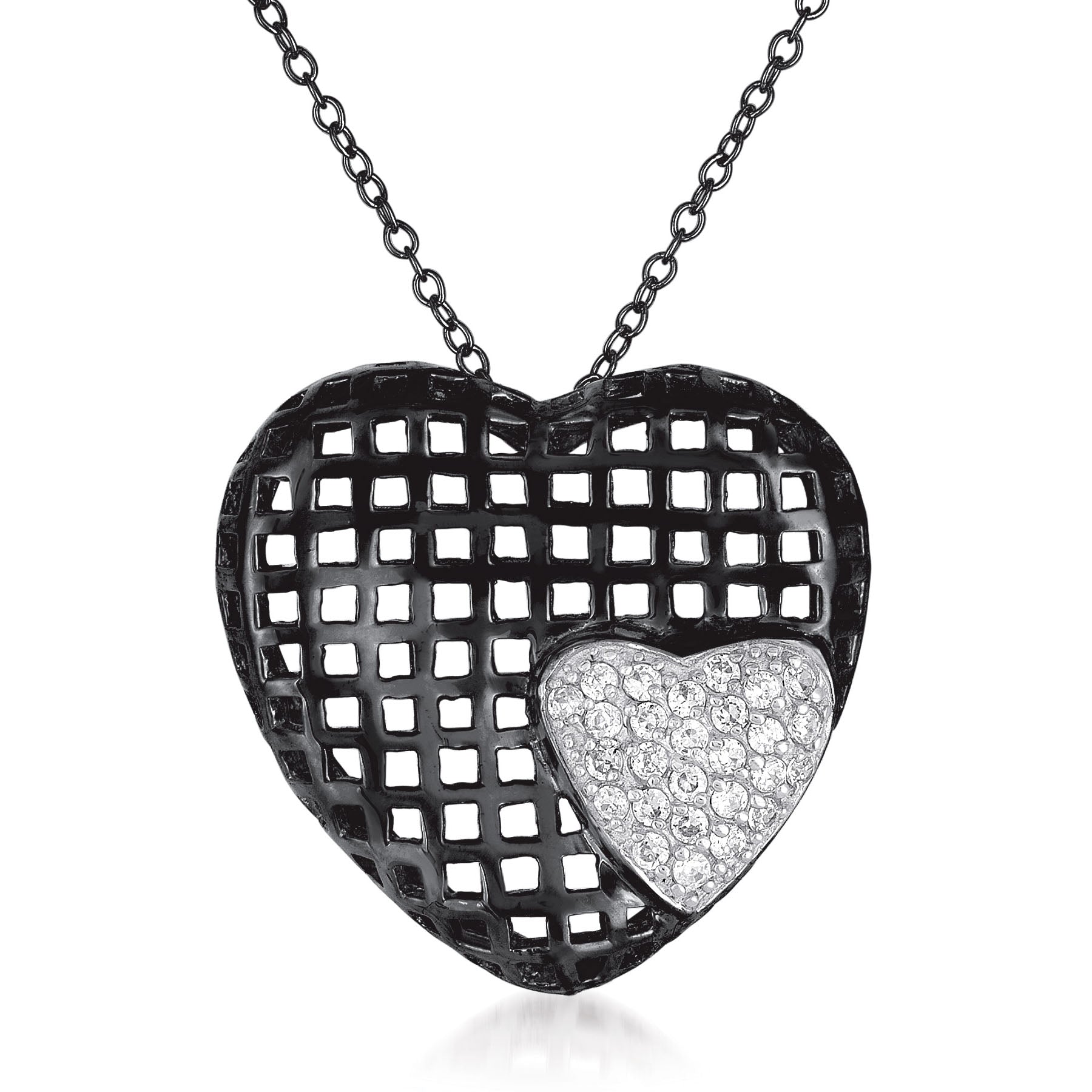 La Roche Soulmate Overlay Hearts Pendant - GENEVIVE