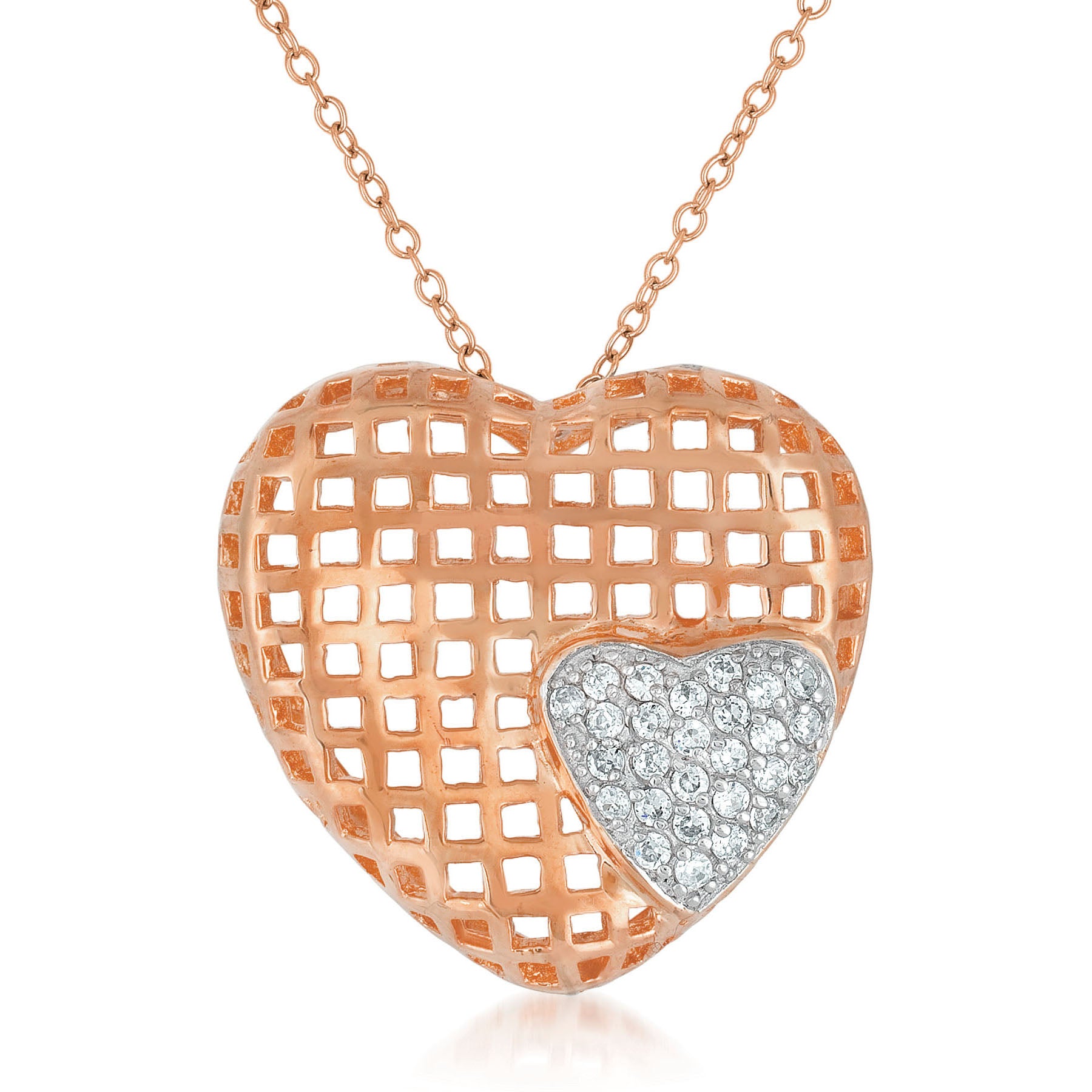 La Roche Soulmate Overlay Hearts Pendant - GENEVIVE