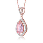 Juliette Light Purple Halo Teardrop Pendant GENEVIVE