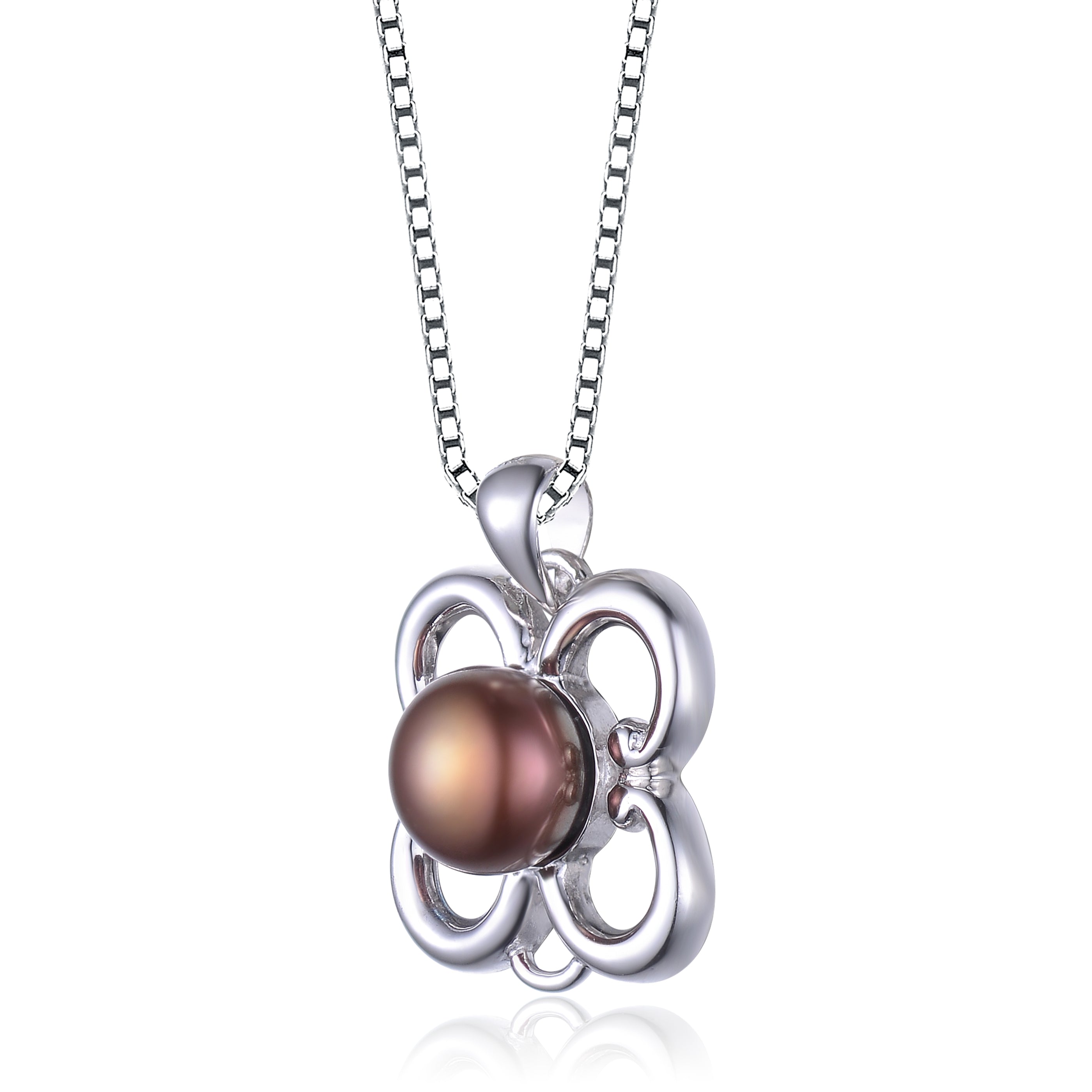 Sylvie Pearl Flower Necklace GENEVIVE