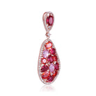 Pauline Multicolor Gem Cluster Pendentif Necklace GENEVIVE