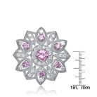 Estelle Purple and Clear Flower Pin GENEVIVE