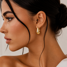 Pompidou Chunky Teardrop Hoop Earrings GENEVIVE