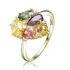 Nadine Cocktail Multi Colored Oval and Round Pave Last Pair Ring GENEVIVE