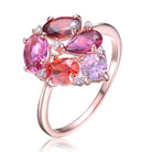 Nadine Cocktail Multi Colored Oval and Round Pave Last Pair Ring GENEVIVE
