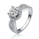 Manon Halo Round Cut Couture Ring GENEVIVE