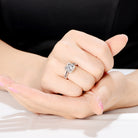 Sabine Solitaire Halo Ring GENEVIVE