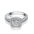 Sabine Solitaire Halo Ring GENEVIVE