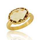 Colette Cocktail Smokey Oval Gem Ring GENEVIVE