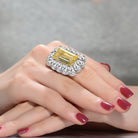 Dauphine Champagne Rectangular Limited Edition Ring GENEVIVE