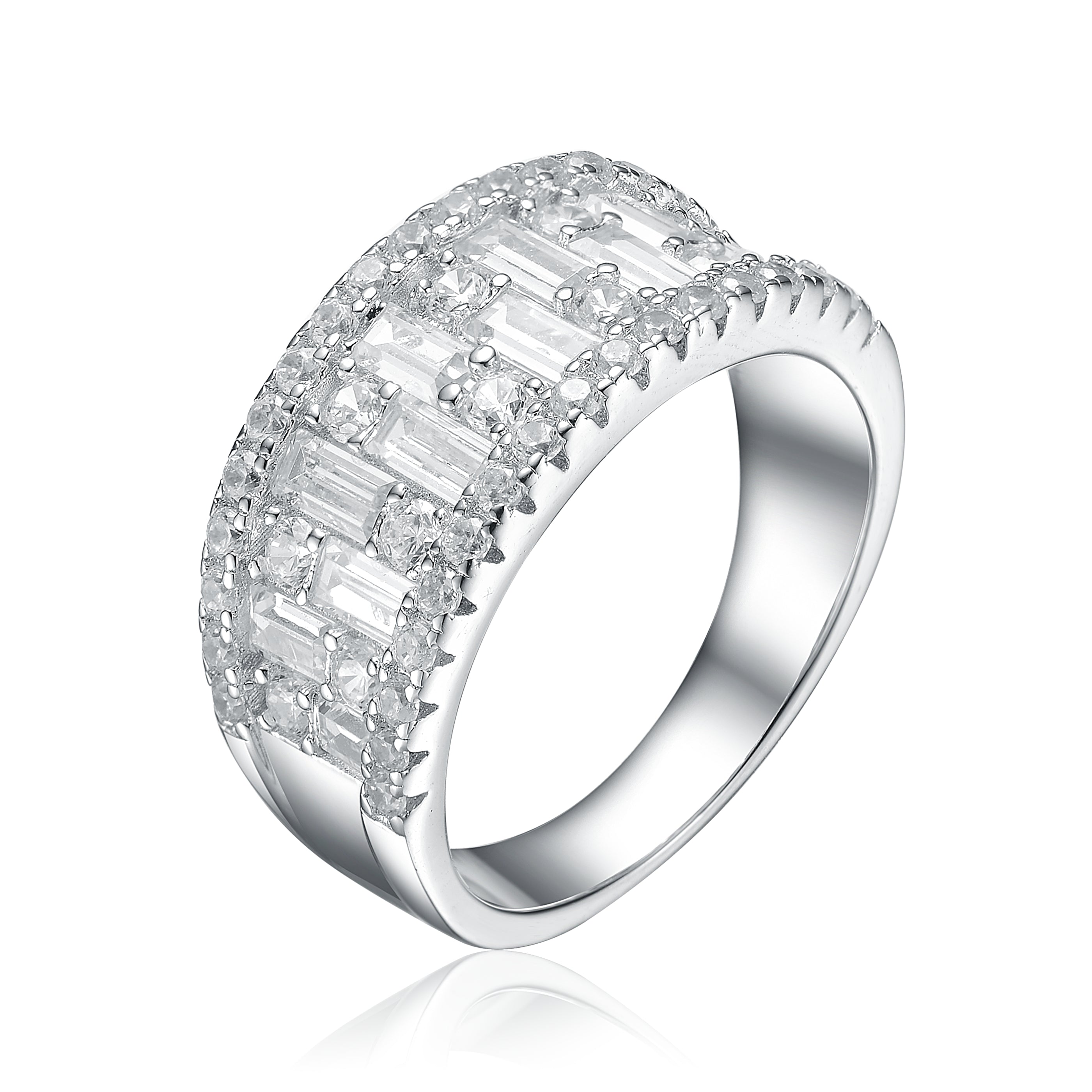 Margaux Alternating Accent Band Ring GENEVIVE