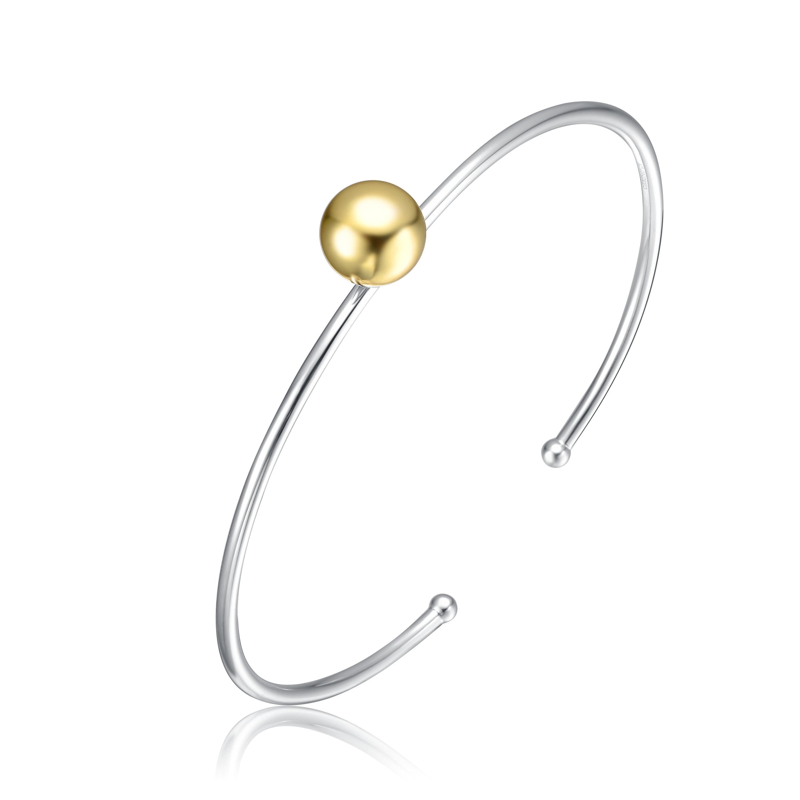 Isabelle Sphere Open Cuff Bracelet - GENEVIVE