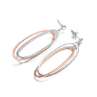 Pauline Statement Two-Tone Oval Earrings Genevive