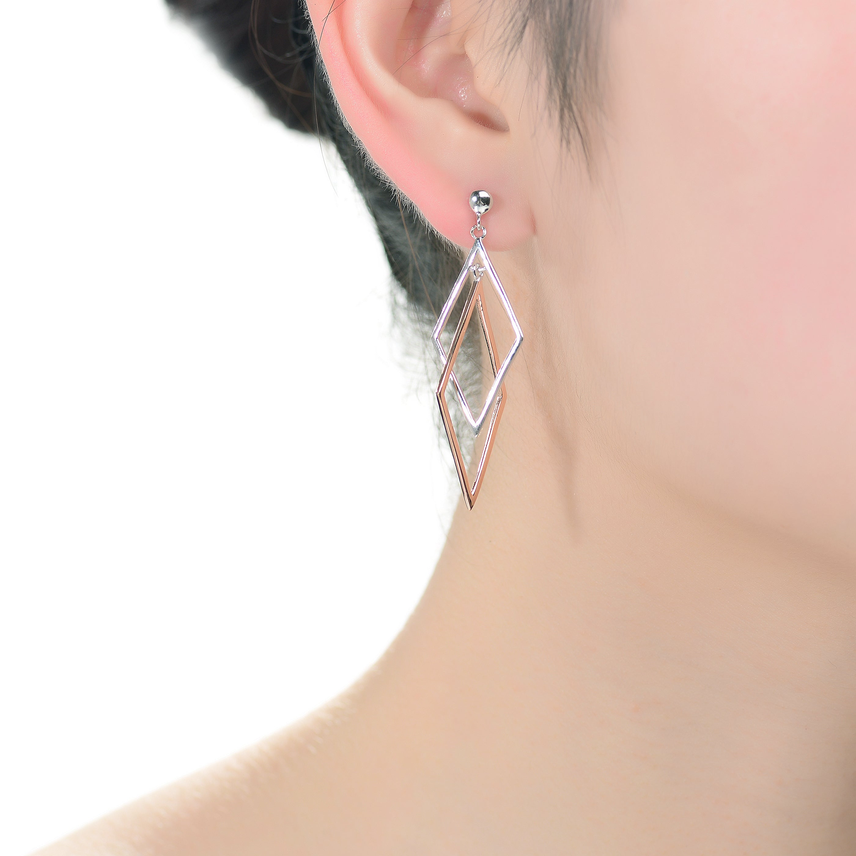 Vivienne Stylish Two-Tone Dangling Earrings GENEVIVE