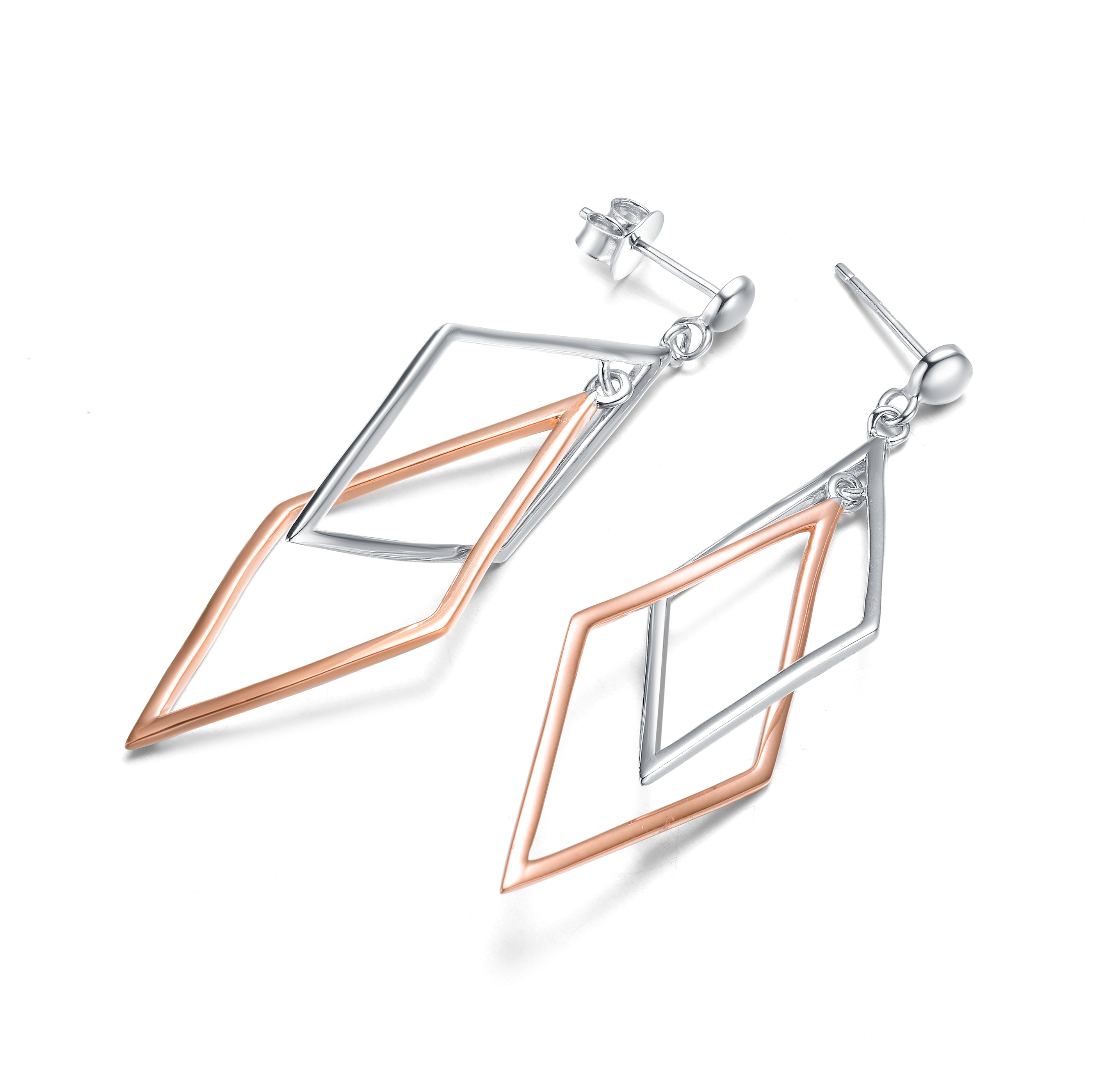 Vivienne Stylish Two-Tone Dangling Earrings GENEVIVE