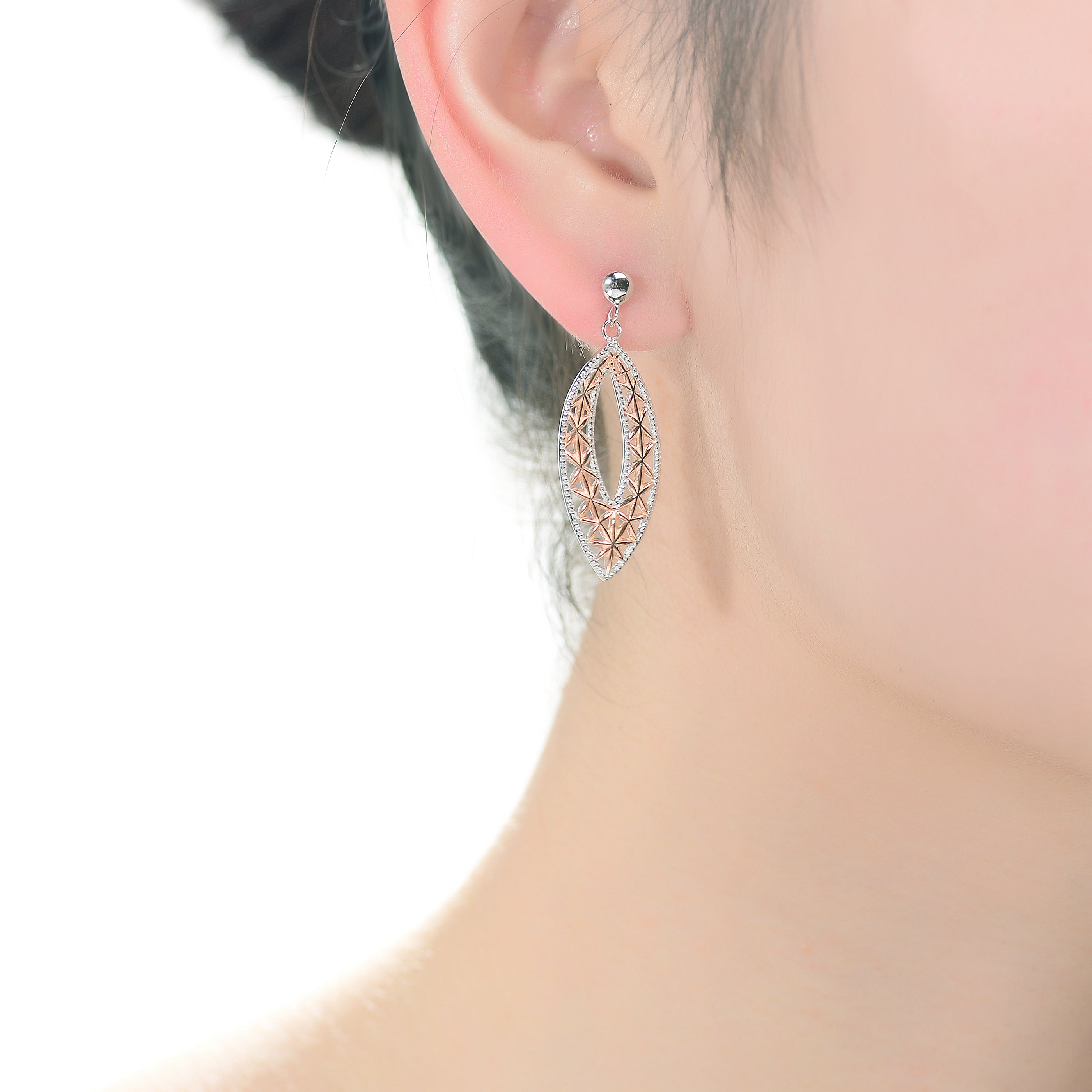 Lisette Two-Tone Dangling Earrings GENEVIVE