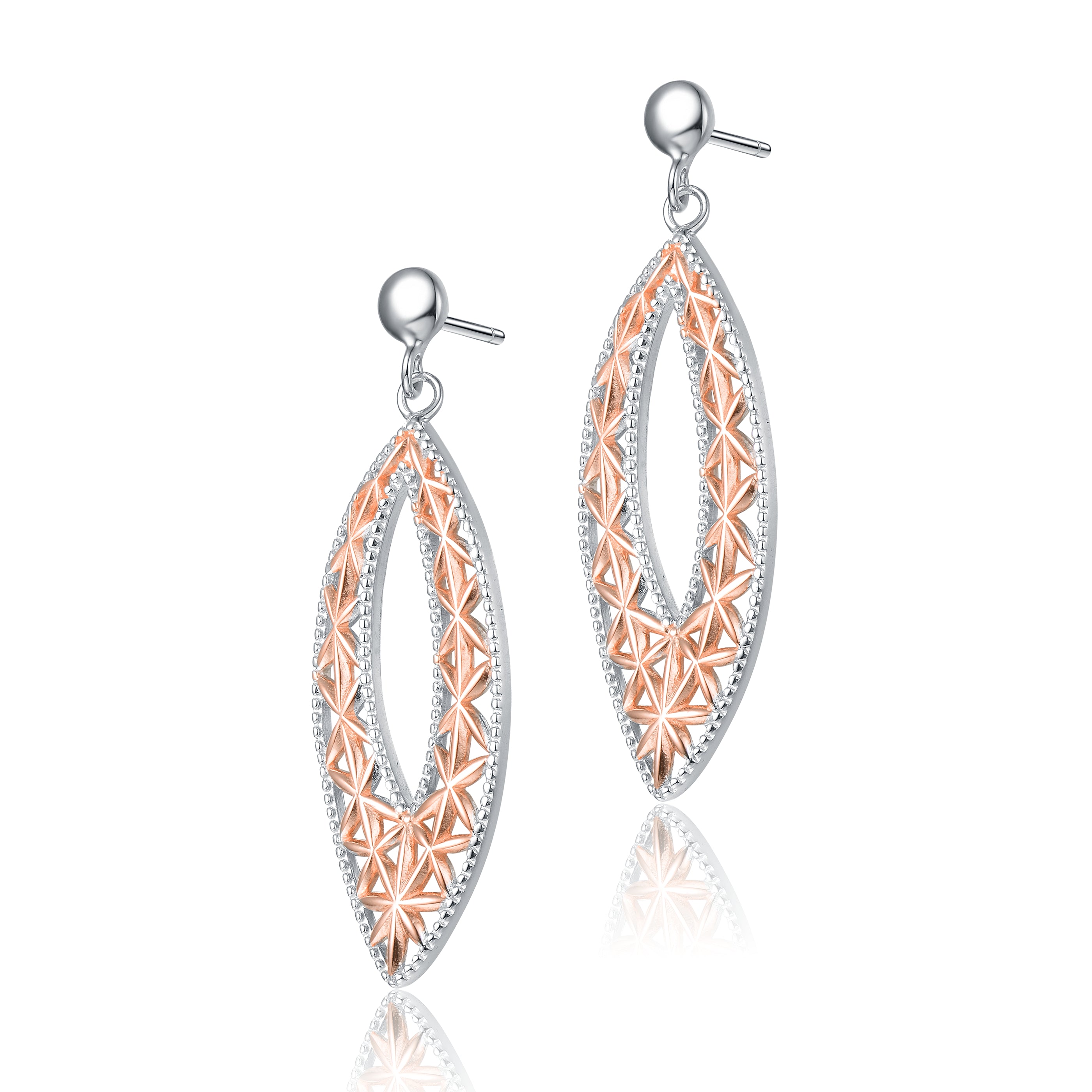Lisette Two-Tone Dangling Earrings GENEVIVE