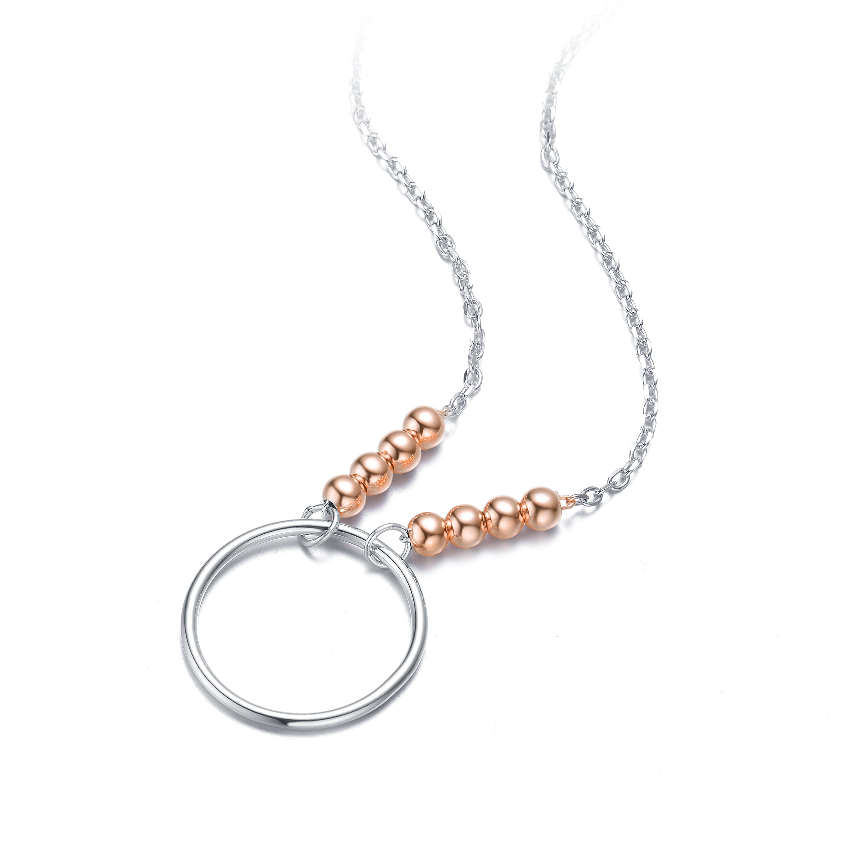 Sabrina Round Halo Collier Necklace GENEVIVE