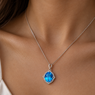 Provence Blue Pendant Necklace GENEVIVE