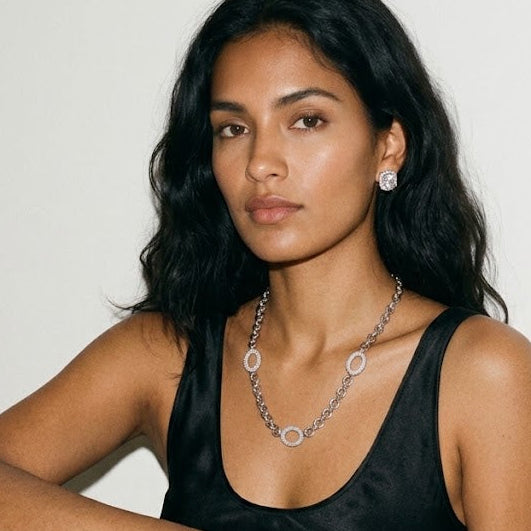 Pompidou Chunky Oval Chain Last Pair Necklace GENEVIVE