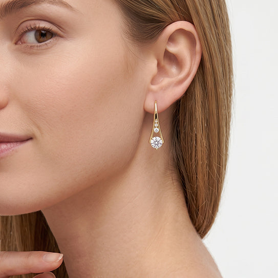Fabienne Pear Drop Hook Earrings Genevive