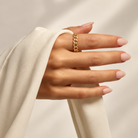 Belleville Classic Golden Chain Ring GENEVIVE