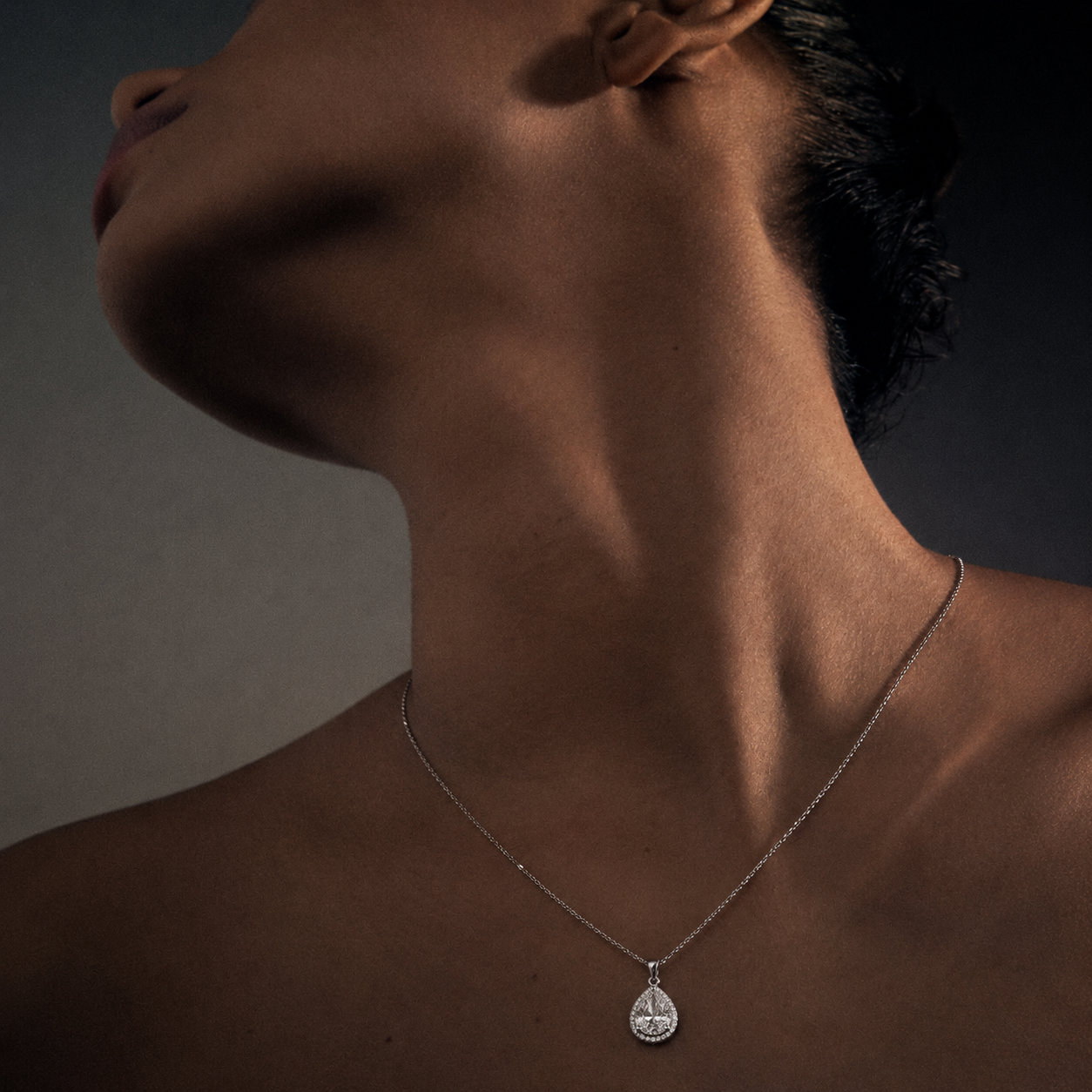 Camille Teardrop Shaped Pendant Necklace GENEVIVE