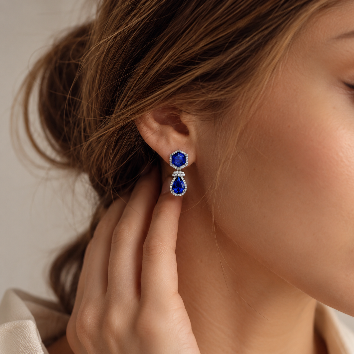 Odette Vintage Formal Halo Earrings GENEVIVE