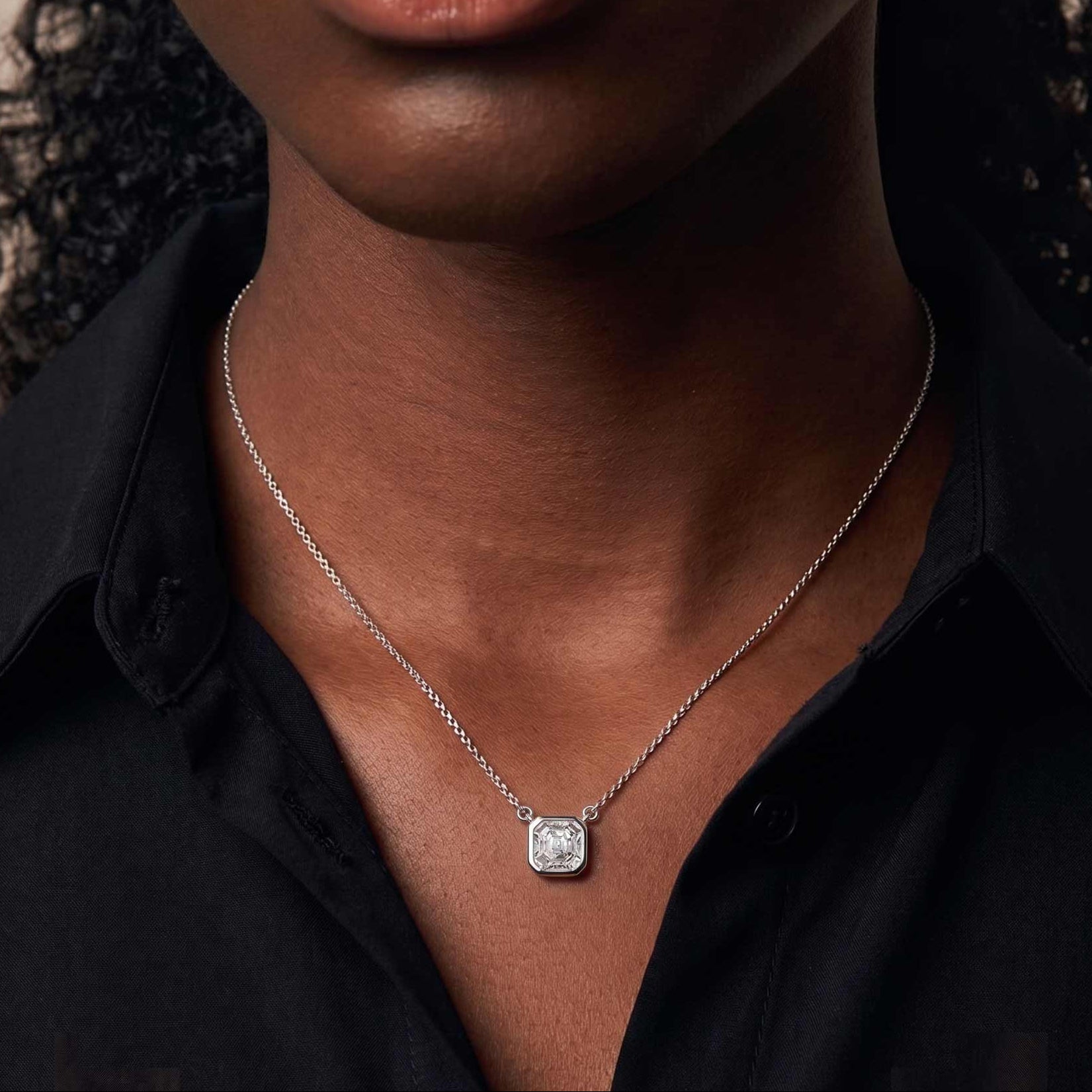 Marie Vilette Square Chain Necklace GENEVIVE