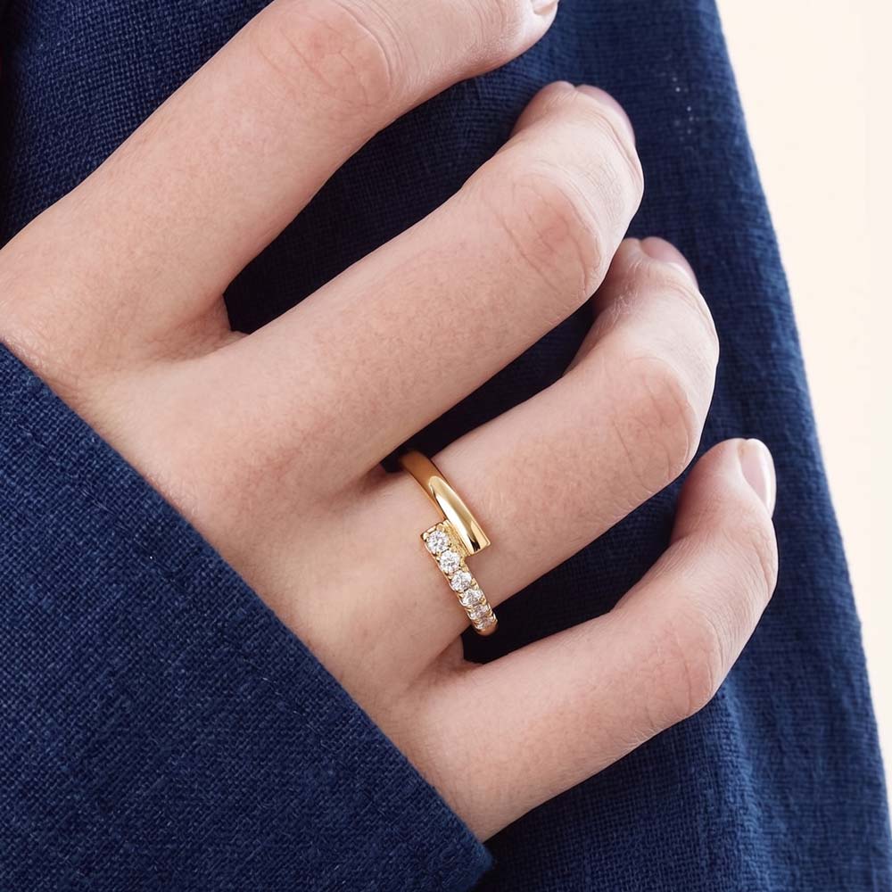 Monique Bypass Stacking Ring GENEVIVE