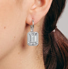 Caroline Baguette Demi Rectangle Leverback Earrings GENEVIVE