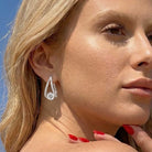 Simone Trapeze Solitaire Hoop Earrings Genevive