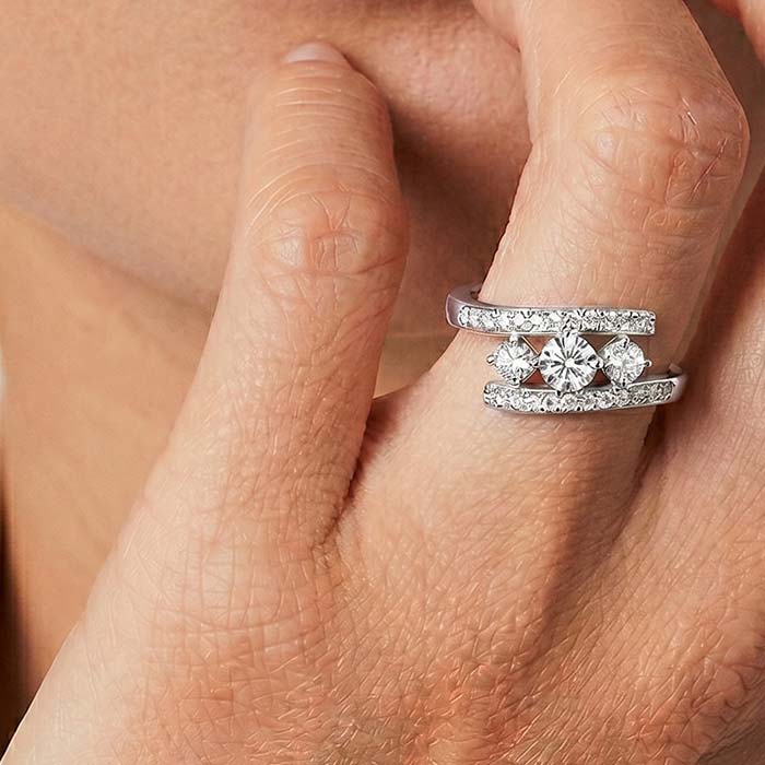 Isabella Bypass Sparkle Ring GENEVIVE