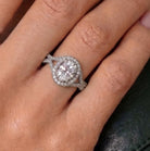 Henriette Solitaire Couture Halo Ring GENEVIVE