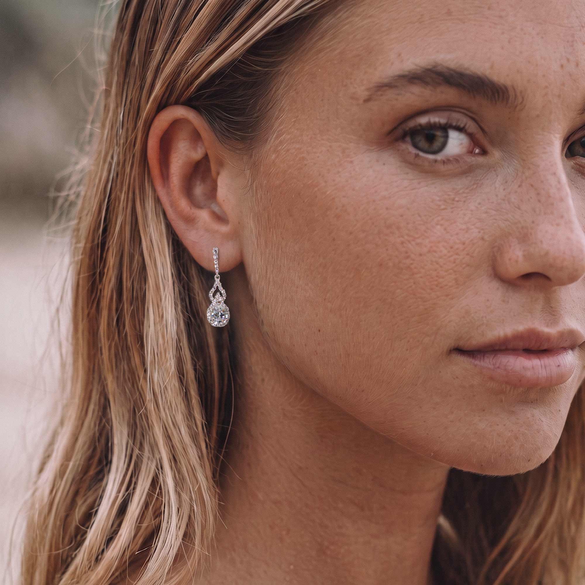 Estelle Open Pear Drop Earrings GENEVIVE