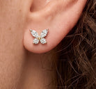 Marie Couture Flower Butterfly Stud Earrings GENEVIVE