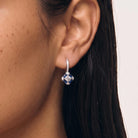 Manon Sapphire Couture Leverback Earrings GENEVIVE