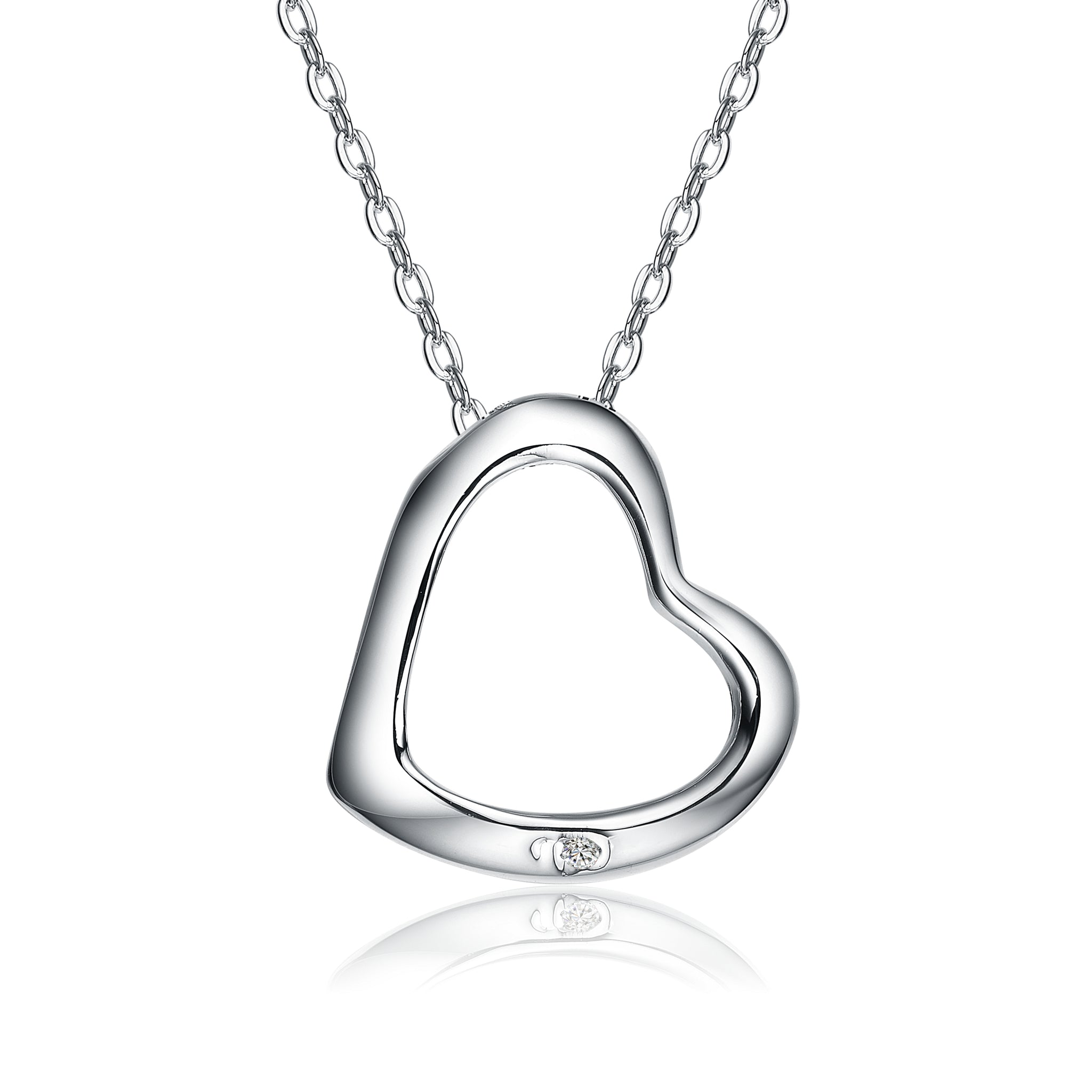 Sylvie Coeur Contour Heart Necklace – GENEVIVE