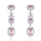 Palais Rose Morganite Three-Tier Statement Earrings