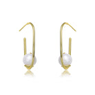 Brigitte Classic Pearl Hoop Earrings GENEVIVE